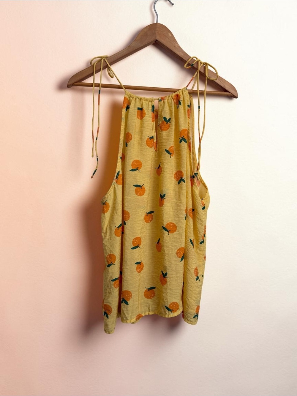 🍊Tie-Strap Yellow Orange Print Camisole🍊